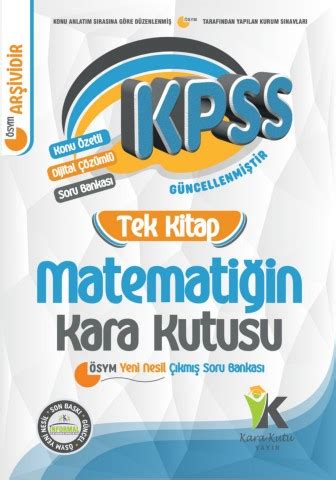 KPSS Matematiğin Kara Kutusu Tek Kitap 2022