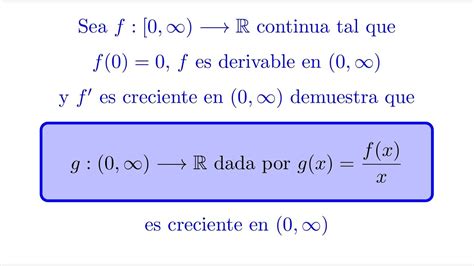 Si F Y F Es Creciente Entonces F X X Es Creciente Problemas