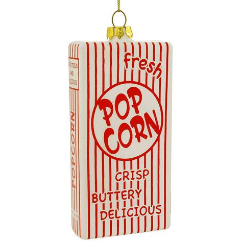 Popcorn Box 5 Inch Glass Ornament