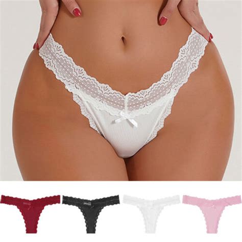 Femmes Culotte De Sous V Tements G String T Back Slips Tongs Lingerie Sexy F Ebay
