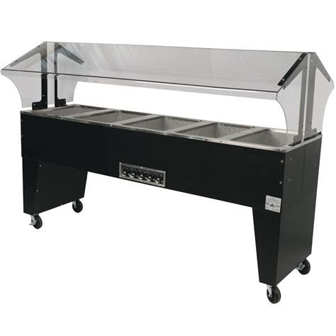 Advance Tabco B5 240 B S Open Base Everyday Buffet Stainless Steel Five Pan Electric Hot Food