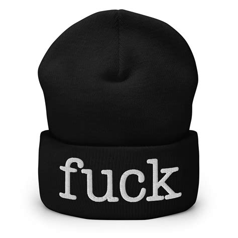 Fuck In Typewriter Font Beanie Embroidered PYGear