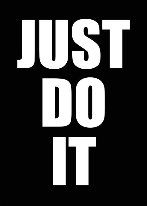 Just Do It Poster Picture Metal Print Paint By Zukato Displate