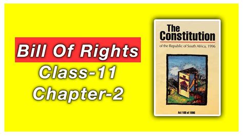 Bill Of Rights In The South African Constitution Class 11th