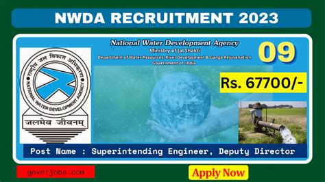 Nwda Recruitment Apply For Superintending Engineer Deputy