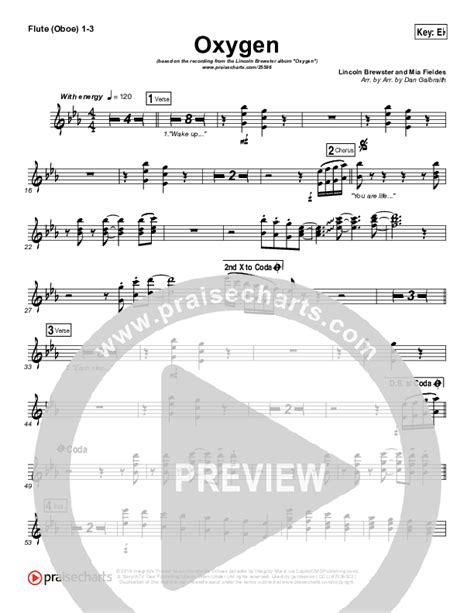 Oxygen Flute Oboe Sheet Music Pdf Lincoln Brewster Praisecharts