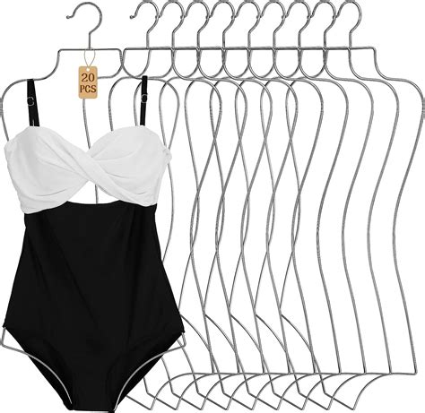 Lounsweer Pack Bathing Suit Hangers Bikini Display Lingerie Wire Hangers Full Body Shape