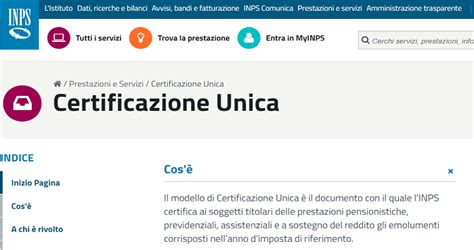 CU INPS 2019 da quando e come si può scaricare la certificazione unica