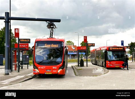 Edam Netherlands August Electric Bus At The Town S Bus Station