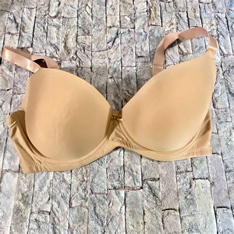Fully Padded Nude Pushup Underwire Bra Size 38D Gem