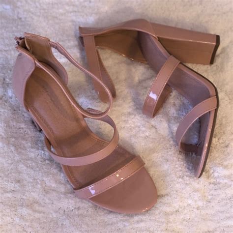 Shoe LaLa Shoes Shoe Lala Nude Open Toed Shoe With Tapered Heel Poshmark