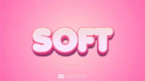 Premium Vector Soft Editable Text Effect Font