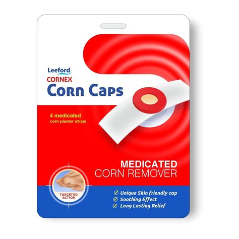 KRISTINA Corn Cap Remover Combo - 20 Medicated Strips for Fast & Easy