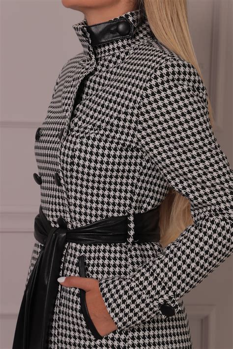 houndstooth coat for women