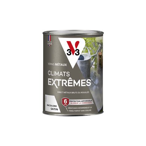 Vernis Métaux Extérieur Climats Extrêmes® V33 Satiné 025 L Leroy Merlin