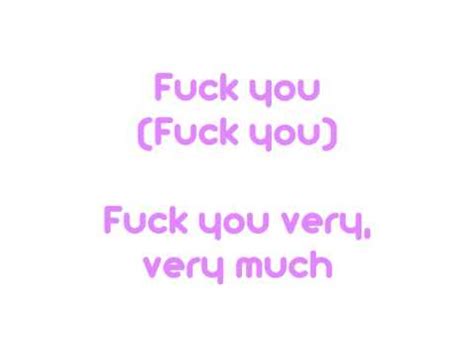 Lily Allen Fuck You Lyrics Youtube