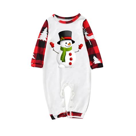 WOXINDA Baby Family Christmas Pajamas Cute Christmas Snowman Print ...