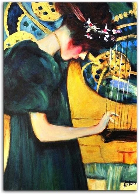 Obraz Olejny Ręcznie Malowany Muzyka Gustav Klimt 50x70 G06767