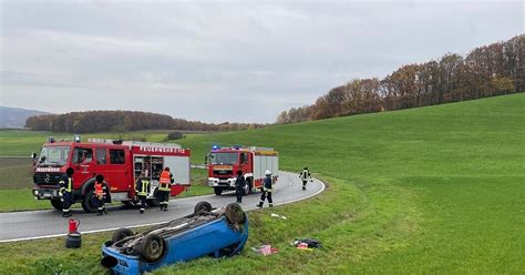 Rockenhausen Auto Berschl Gt Sich Auf Landstra E J Hrige