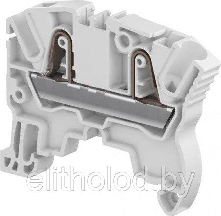 Клемма ABB ZK4/6 пружинная, 2 контакта, 32А, 1000В, серый: продажа ...