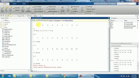 Basic Array And Matrix Operation In Matlab Matlab Coding Matlab