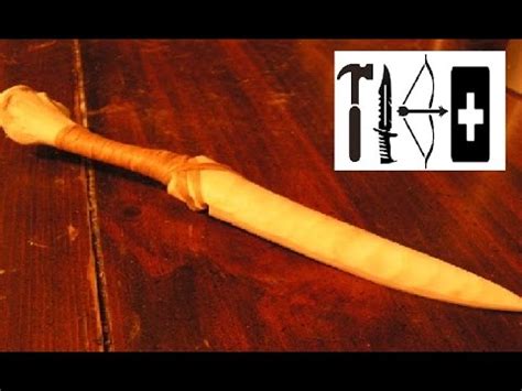 Как сделать нож из кости - YouTube