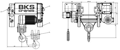 Таль электрическая канатная передвижная БКС SH с УСВ г/п 5 т, в/п 9 м | БКС