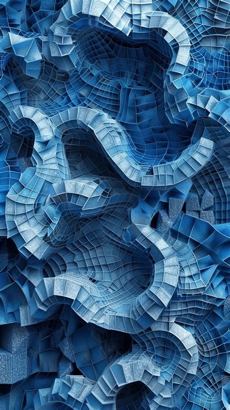 Download Abstract Blue3 D Waves Wallpaper