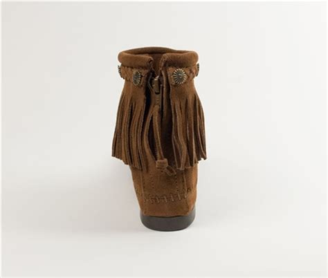 Minnetonka Fringe Boots Dusty Brown Suede 293