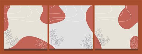 Social Media Post Background Template Botanical Background With Soft