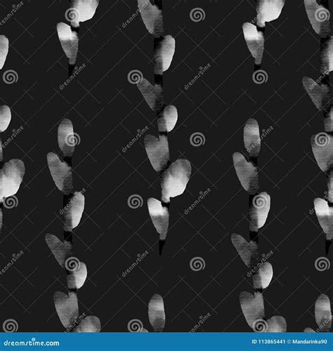 Seamless Pattern With Pussy Willows Stock Illustration Illustration Of Snuggle Background