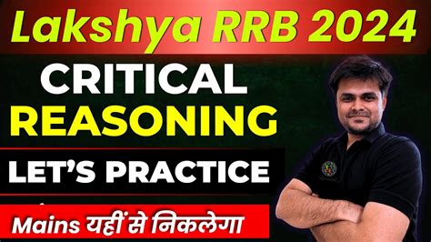 Critical Reasoning Mega Practice Critical Reasoning Questions RRB