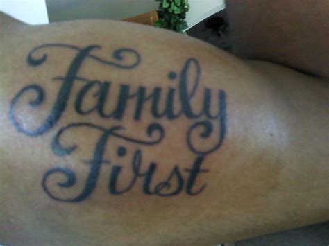 Family First With Stars Tattoo On Chest - Viewing Gallery