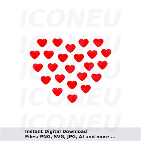 Hearts SVG, Valentine's Day SVG, Love SVG Instant Digital Download, Svg ...