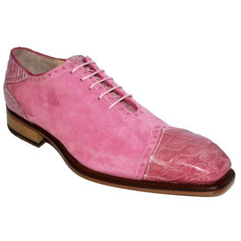 Fennix James Alligator & Suede Sneakers Pink | MensDesignerShoe.com