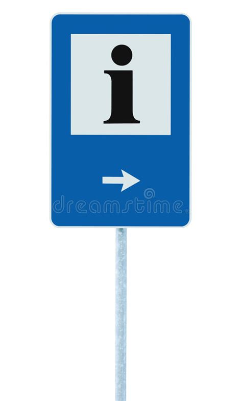 Info Sign in Blue, Black I Letter Icon, White Frame, Right Hand ...