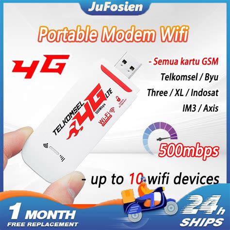 Jual [ready Stock] Portable Modem Wifi Usb 4g All Operator Lte Modem Usb 500mbps Modem Mifi Cod