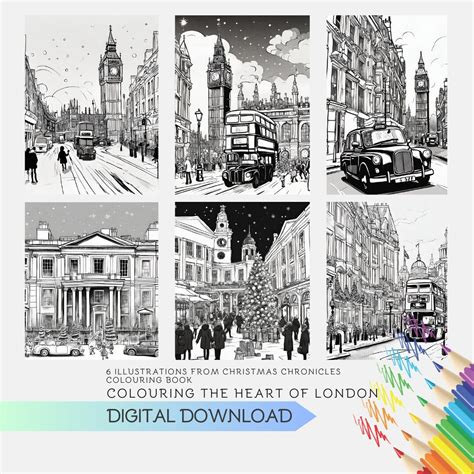 6 X Christmas Chronicles Colouring Pages 6 Illustrations To Colour