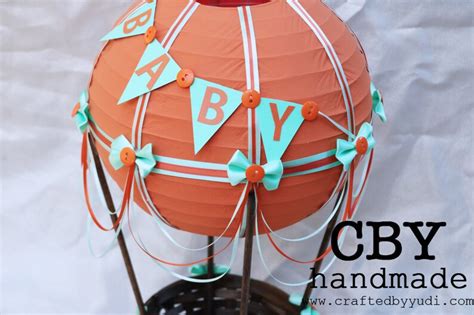 Hot Air Balloon Centerpiece B A B Y Orange And Teal Up Up And Etsy