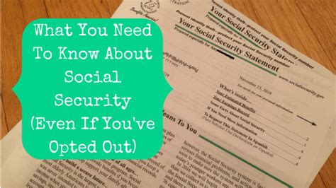 What You Need To Know About Social Security Even If Youve Opted Out