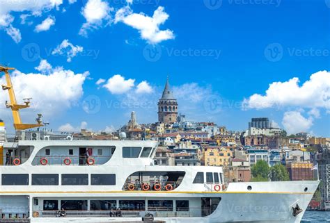 Bosphorus strait in Istanbul, Bosporus tour boats and views of Istanbul