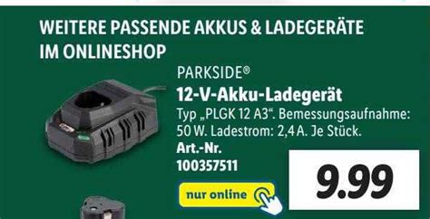 Parkside V Akku Ladeger T Angebot Bei Lidl Prospekte De