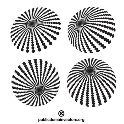 dotted bursting shapes public domain vectors