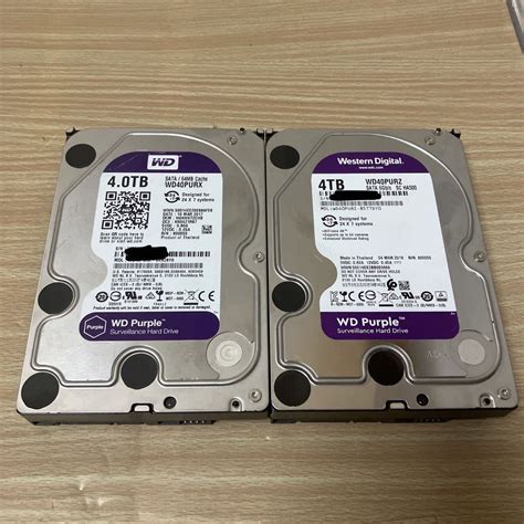 WesternDigital WD WD40PURZ-85TTDY0 x1枚 / WD40PURX-64NZ6Y0 x1枚 パープル 2枚 ...
