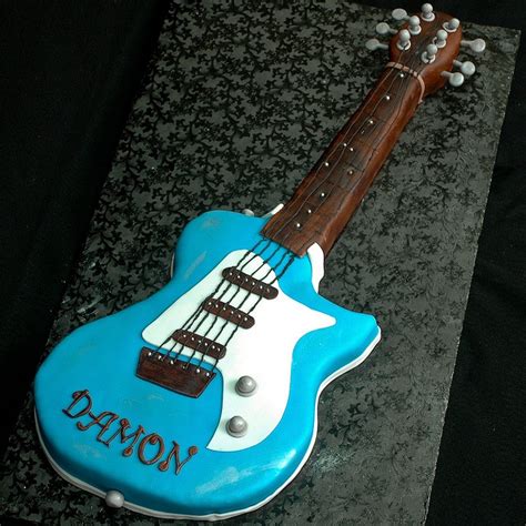 Damon S Electric Guitar Guitar Cake Music Cakes Rock Cake