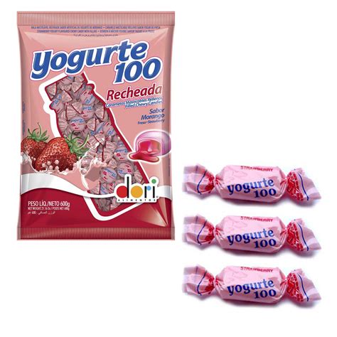 Bala Yogurte 100 Recheada 600g Dori Extra Festas Extra Festas