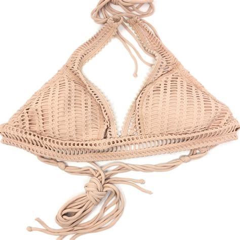Robin Piccone Swim New Robin Piccone Sophia Crochet Halter Bikini Top Poshmark