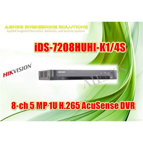 IDS 7208HUHI K1 4S 8 Ch 5 MP 1U H 265 AcuSense DVR 8ch HIKVISION