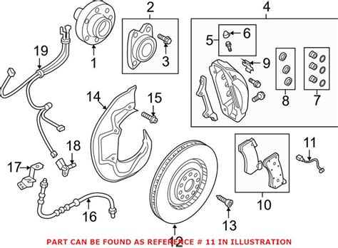 Audi Disc Brake Pad Wear Sensor Front 4G0615121E Genuine VW Audi