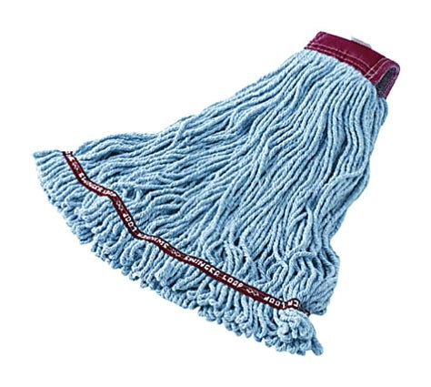 Rubbermaid Wet Mop Head Swinger Loop Cotton Blend Large Blue Case Of 6